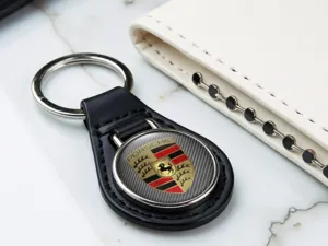Porsche Leder Schlüsselkette Stilvoll Kunstleder Modern